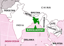 Bangladesh in World Map