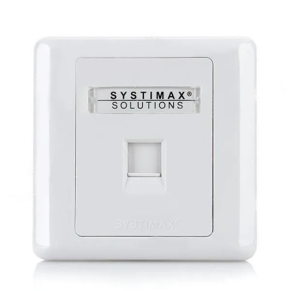 Systimax Network Face Plate Dual / Single Shutter 2 Holes