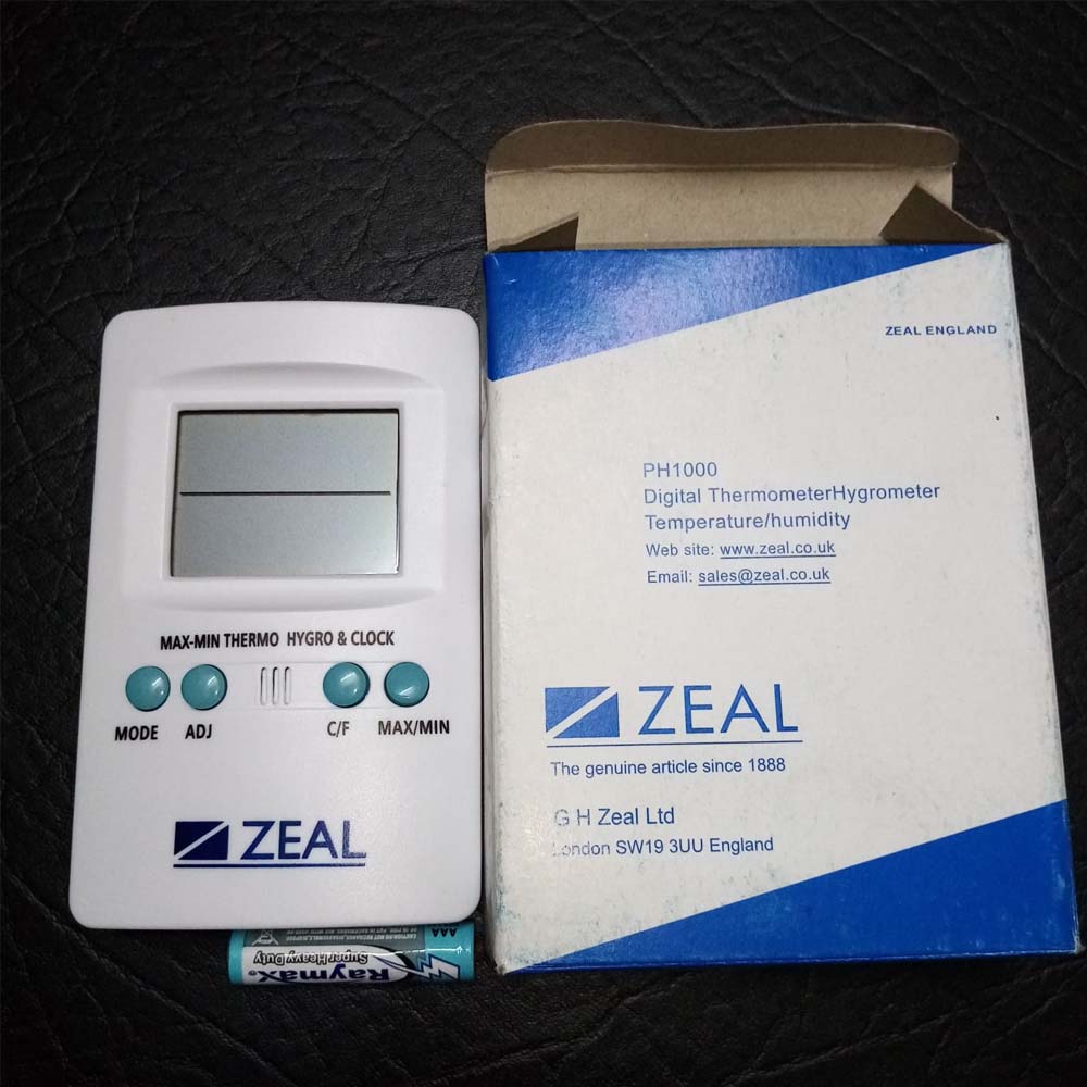 Zeal Temperature and Humidity Digital Hygrometer PH1000