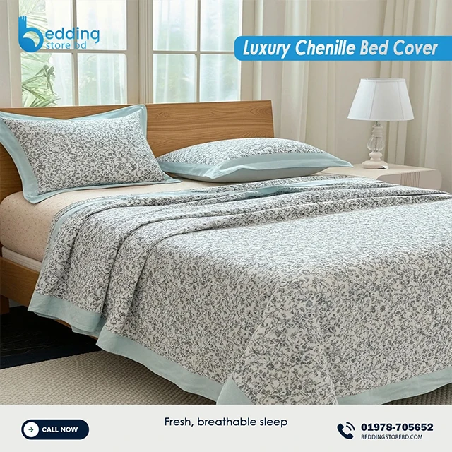Luxury Chenille Bed Cover - Plush & Elegant