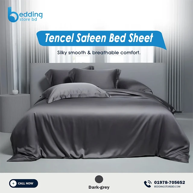 Premium Tencel Sateen Bed Sheet - Silky & Cooling Luxury