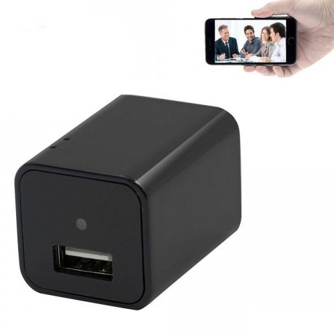 Full HD USB Wide Angle View Wall Charger Spy Camera